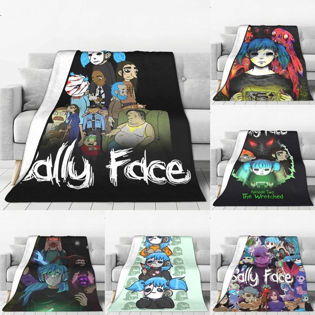 Sally Face Game Anime SF Blanket Coral Fleece Plush Horror Sal Fisher Lightweight Throw Blankets Outdoor Travel Plush Thin Quilt