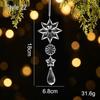 Crystal Clear Acrylic Snowflake and Icicle Christmas Tree Ornaments