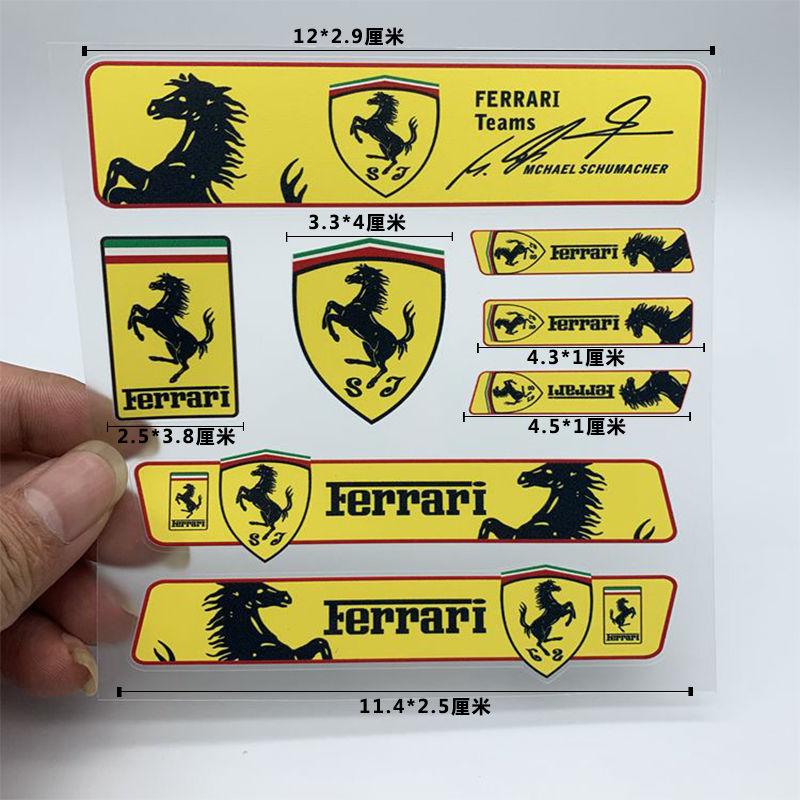 

Світловідбивні наклейки для автомобіля Ferrari Декор для електровелосипеда, мотоцикла Персоналізовані наклейки для команд Ferrari SJ Competizione