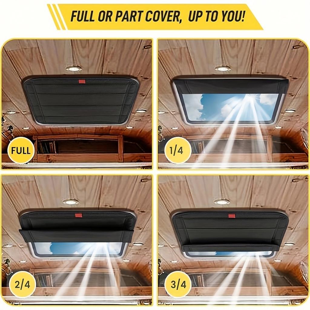 Magnetic RV Curtain - Foldable Sunshade for RV and Doors