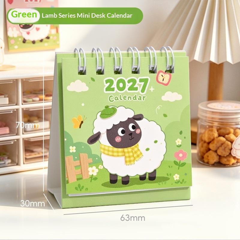 2027 Mini Desk Display Mini Calendar Annual Planner Coil Book Yearly Schedule Organizer To Do List Decoration Calendars