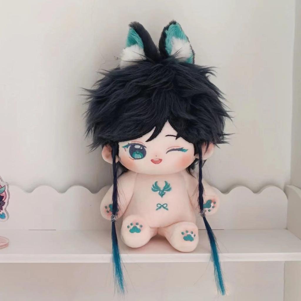 Dress-up Cotton Doll 20cm Genshin Impact Venti Stuffed Plush Pendant Toys for Kids Adult Collectible Gift Animation Game Fans