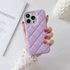 Applicable To iPhone15 Mobile Phone Case 13Pro Small Fragrant Wind Rhombus Three-dimensional Solid Color Leather Case 11Max Small Fresh