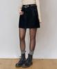Deketeuumeon [Velvet Denim]Velvet Mini Skirt Dcsk007Black