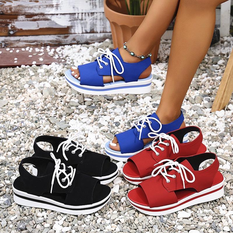 Fashion Summer New Fashion Peep Toe Flat Shoes for Women Casual Platform Sandals Comfort Designer Height Increase Beach Shoes Zapatos