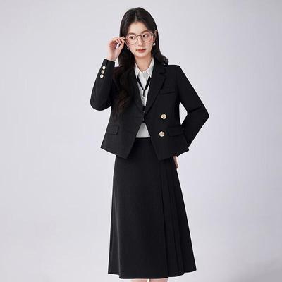 Damen Kurzer Business-Anzug Jacke & Rock Set