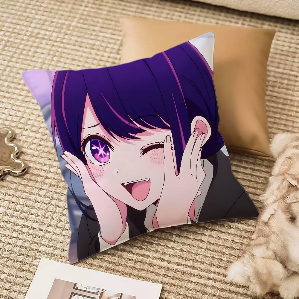 Oshi No Ko Hoshino Ai Povlak na polštář Protiprachový roztoč Neviditelný zip Pohovka Postel