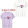 I Love the Netherlands Pattern Print Men's T-shirt Summer Men's and Women's Casual Fashion Tops Men's Short Sleeve T-shirt Oversize Clothing