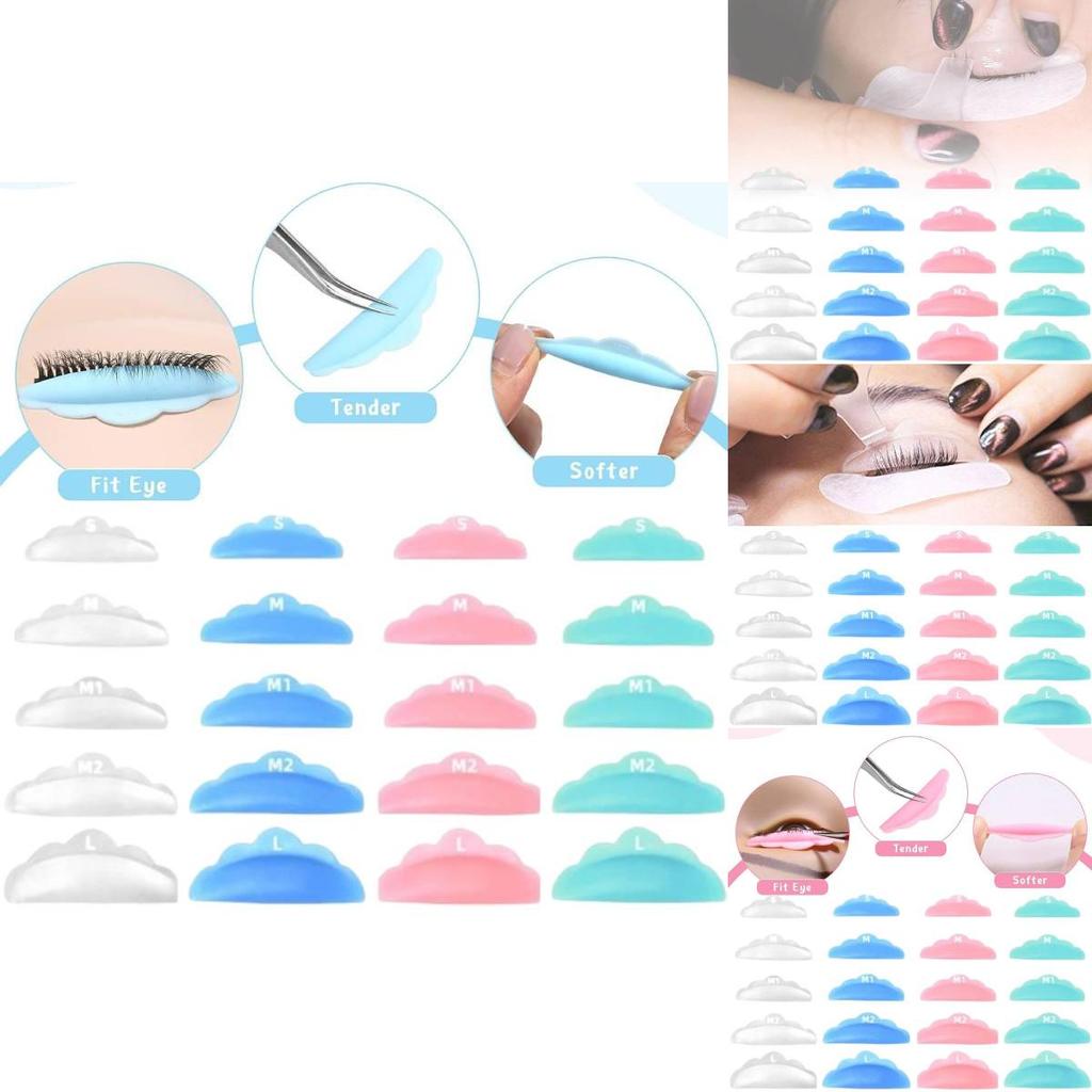 High-quality Silicone Eyelash Curling Pads Set Of Five Pairs In Assorted Colors For Perfect Lash Curls