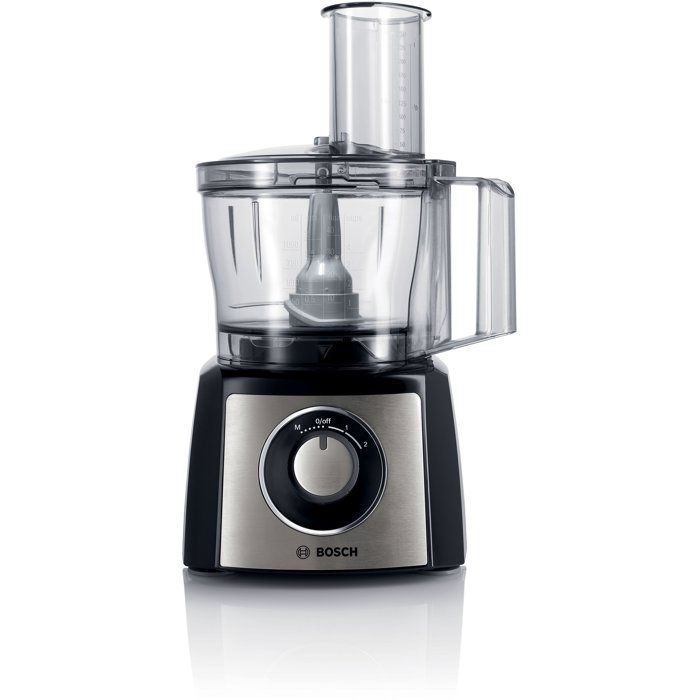 Robot multifunzione - BOSCH - MultiTalent3 MCM3PM386 - Nero / Acciaio inox spazzolato - 900 W - 2 velocità e funzione turbo