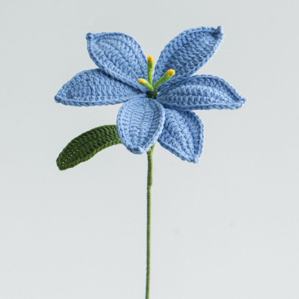 Handmade Woven Yarn Knitted Faux Flower Bouquet