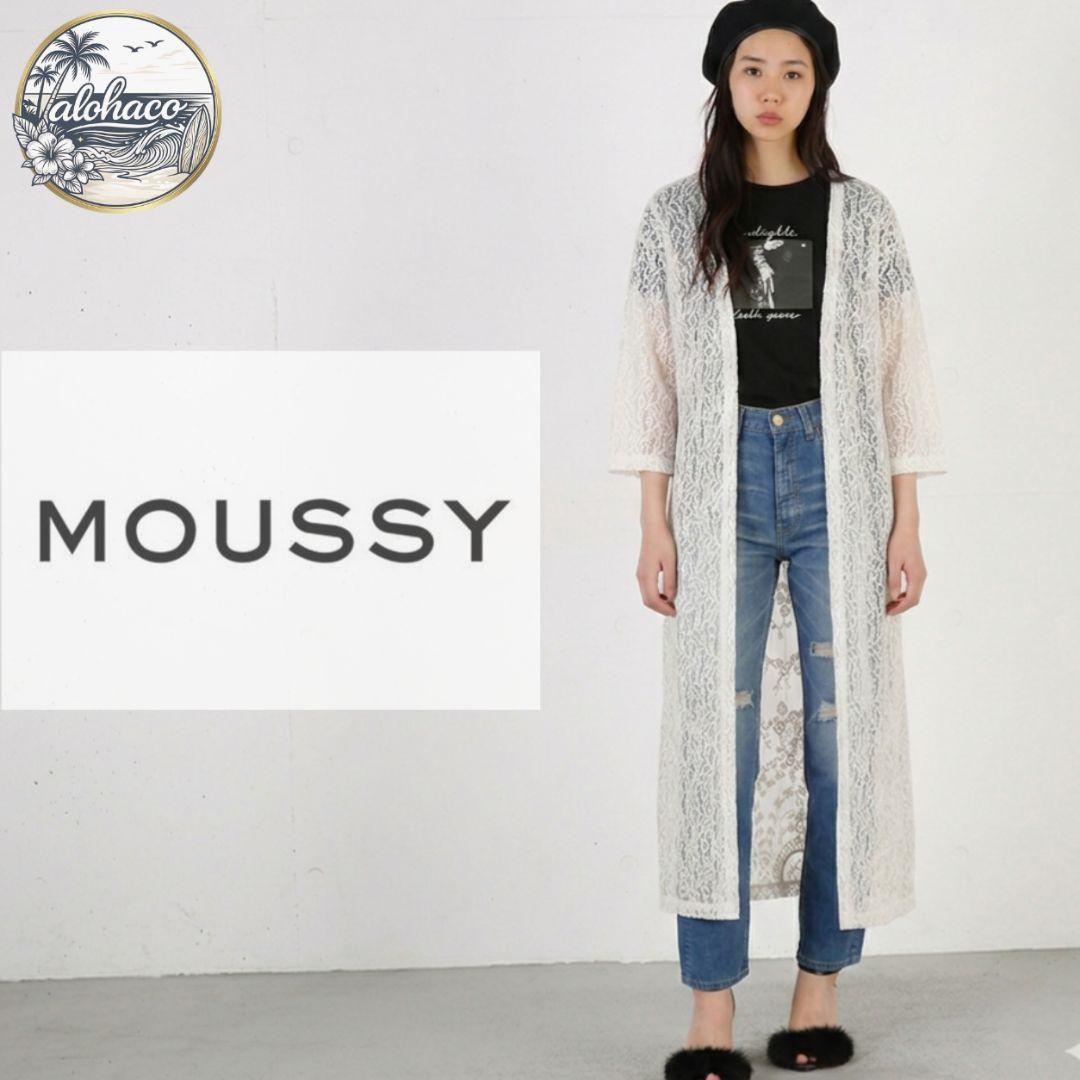 [Sold out item] MOUSSY All Lace Long Cardigan White Cover Good Condition