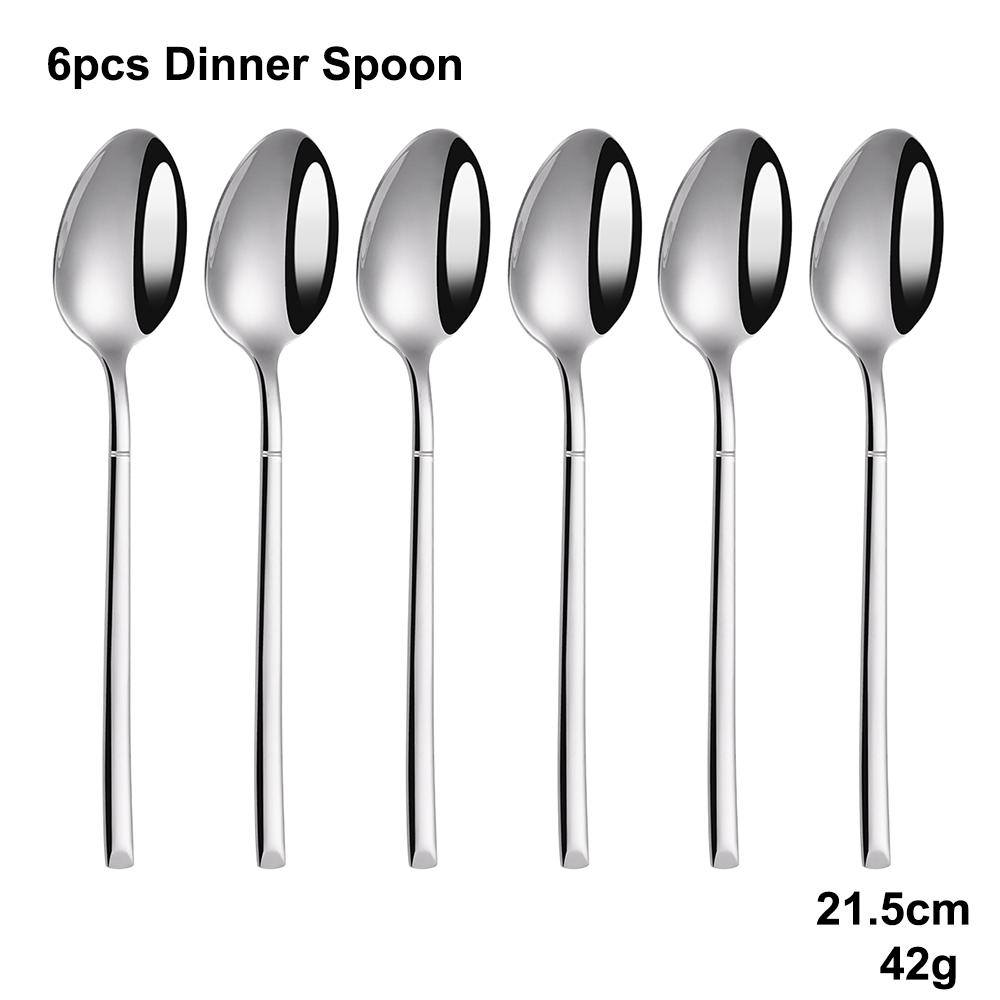 4/6/16/24 Pieces Cutlery Set Stainless Steel Thin Tableware Mirror Elegant Knife Fork Spoon Western Dinner Set Sliverware