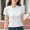 Women's Summer New Slim Thin Short Paragraph Casual Short-sleeved T-shirt Versatile Half-sleeved Bottoming Leakage Navel Clothing