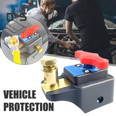 Battery Disconnect Isolator Switch 12-24V Universal Heavy Duty Brass Energy Saving Power Off Switch Smart Car Battery Disconnect Switch for Car Truck
