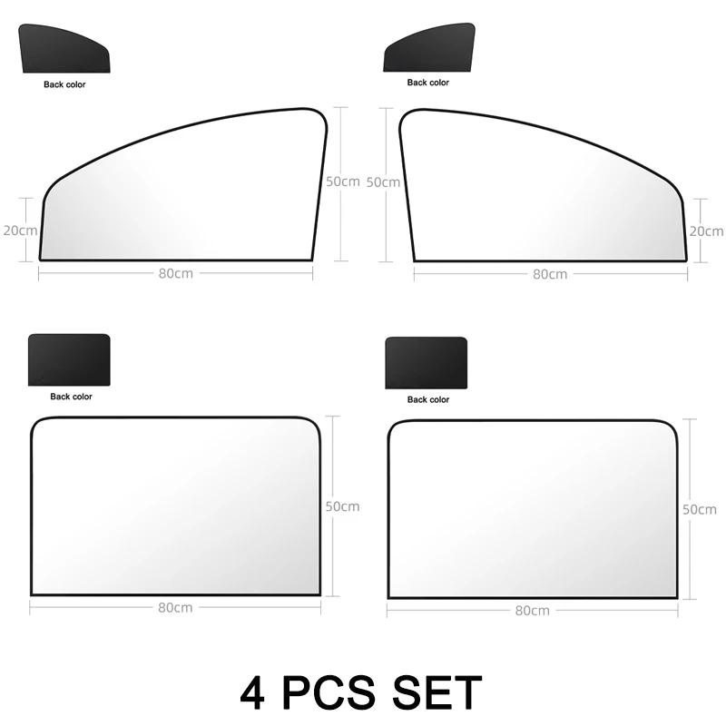 Magnetisk bilvindu solskjerming Sommer UV-beskyttelse Bilside Front Bakvindu Mesh Gardinbeskyttelsesdeksel Biltilbehør