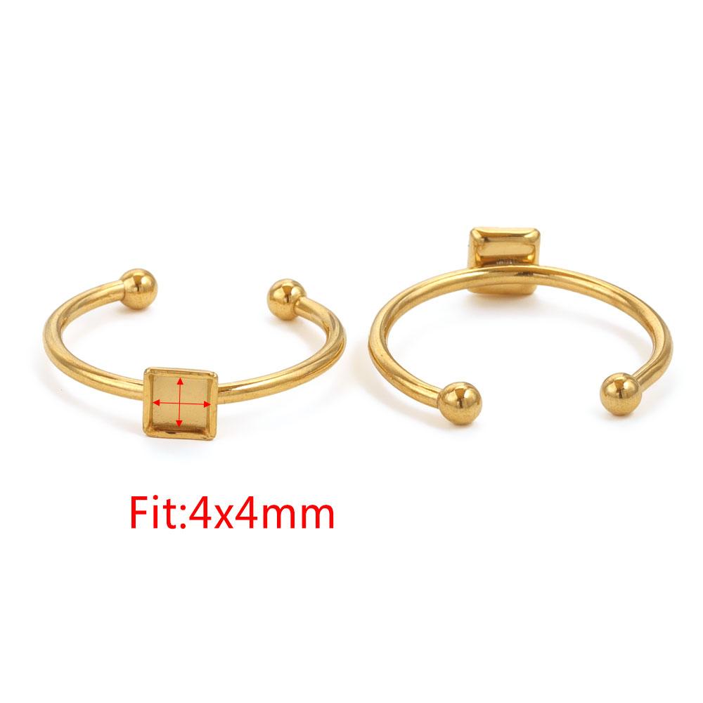 10 Stück Verstellbare Edelstahl Offene Ringfassungen Leere Basis Fassung Cabochon Ringe Für Schmuckherstellung DIY Fingerring Leere