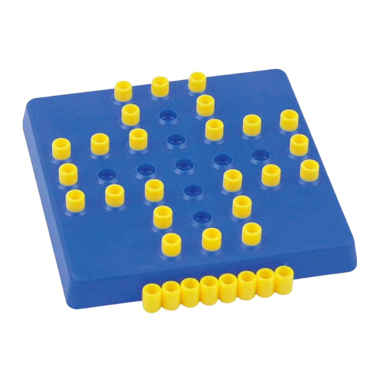 Tic TAC Toe IQ Puzzle Jump Marbles Peg Solitaire Board Game for Outdoor