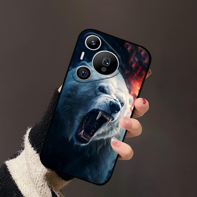 Für Huawei Pura 70 Hülle Schwarz Matt Niedlich Weich Silikon TPU Hüllen für Pura70 Pro Pura 70 Pro+ Plus Ultra Abdeckung Schutz Fundas