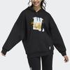 Adidas Neo X Gudetama Collaboration Printed Sports Hoodie Women Hoodies Black GU8166