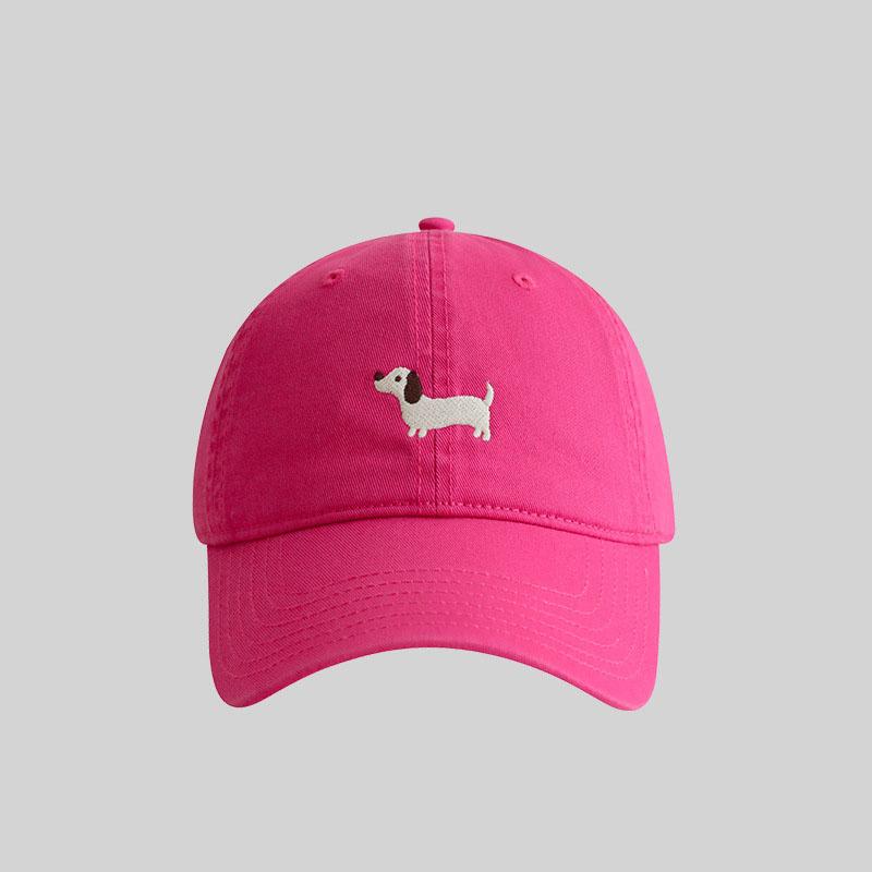 Dachshund Embroidery Baseball Hat Soft Big head circumference small face sunshade hat Suitable for Daily Leisure