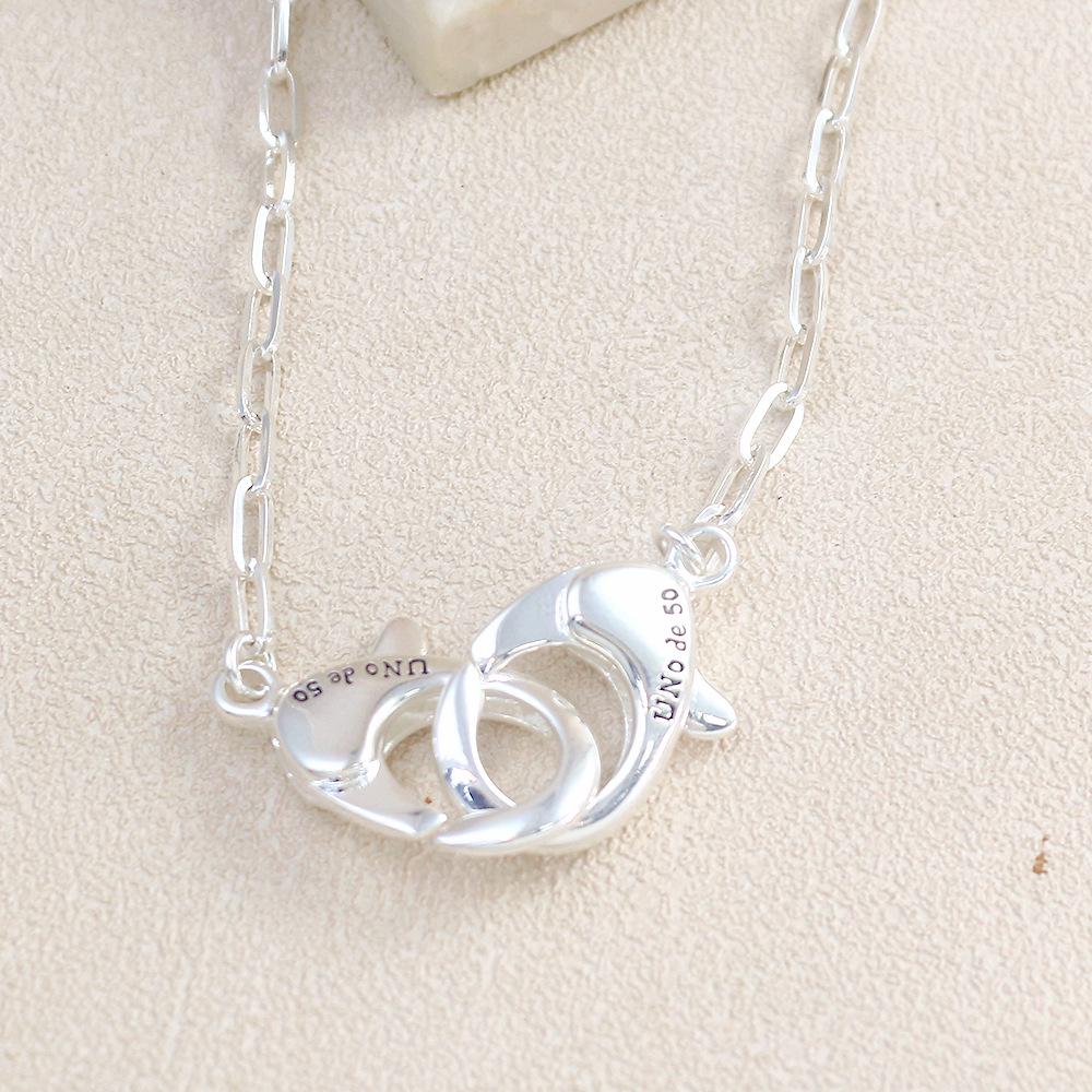 2026 UNOde50 European & American Fashion Wave Clasp Necklace