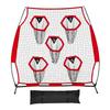 1828.8x1828.8mm Football Trainer Throwing Net, Training Throwing Target Practice Net with 5 Target Pockets, Knotless Net Includes Straps and Portable
