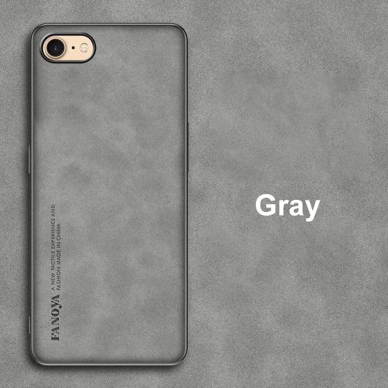 

Розкішний шкіряний чохол із овчини для Iphone 5 5s Se 2016 2020 2022 6 7 8 Plus Men Business Back Cover On For Apple Iphone5 S 6s for 7 plus 8 plus сірий колір