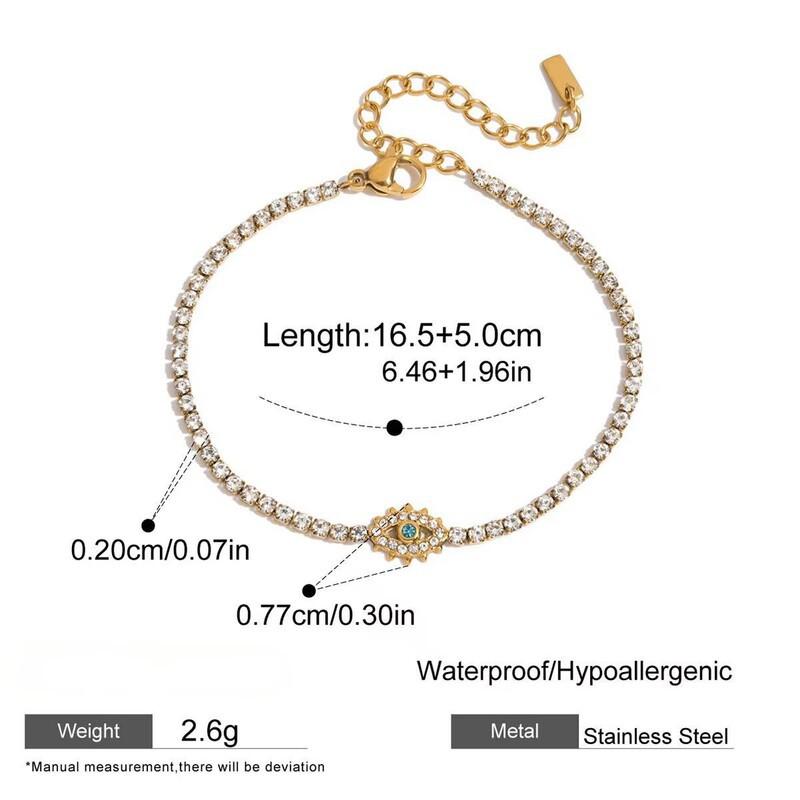 Stainless Steel Star Moon Charm Bracelet Women 18K Gold Plated Lightweight Luxury Minimalist Jewelry