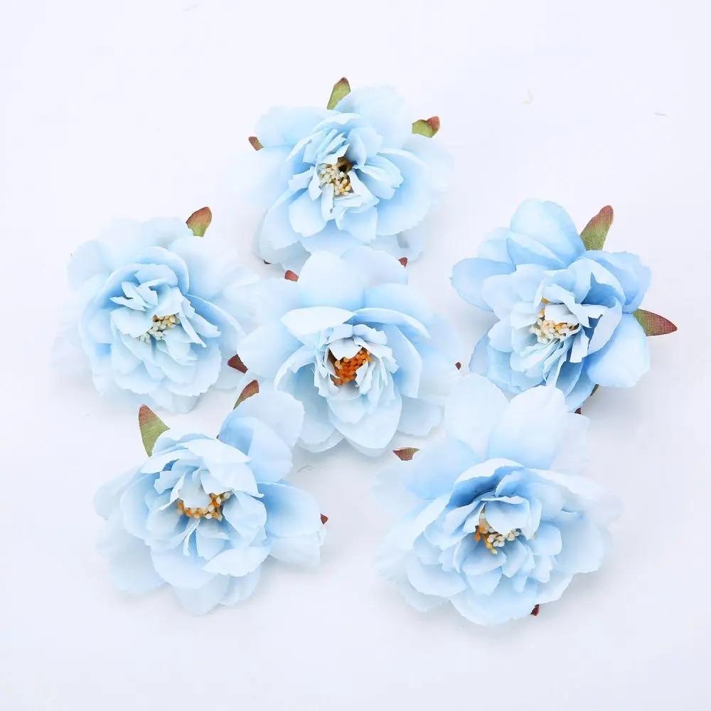 5/10Pcs Artificial Flower Heads Autumn Rose Home Decoration Outdoor Garden Wedding Decor DIY Wreath Gift Box Accessories