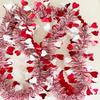 Rotes Rosa Valentinstag Herzförmige Ranke Künstliche Valentinstag Dekoration Verlobung Jubiläum