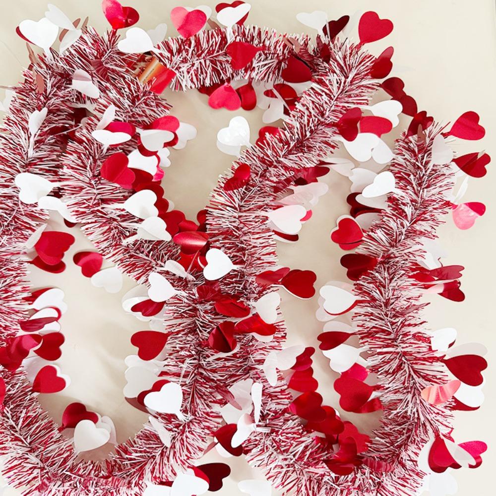 

Red Pink Valentine s Day Heart-Shaped Vine Artificial Valentines Day Decor Engagement Anniversary 2m-C