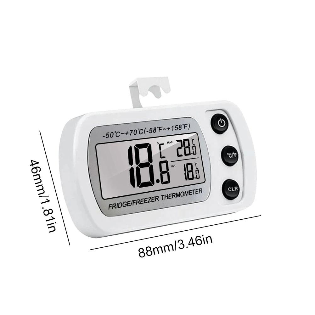 Digital Freezer Room Thermometer with Hook Max/Min Record Refrigerator Thermometer Temperature Monitor Kitchen Gadgets