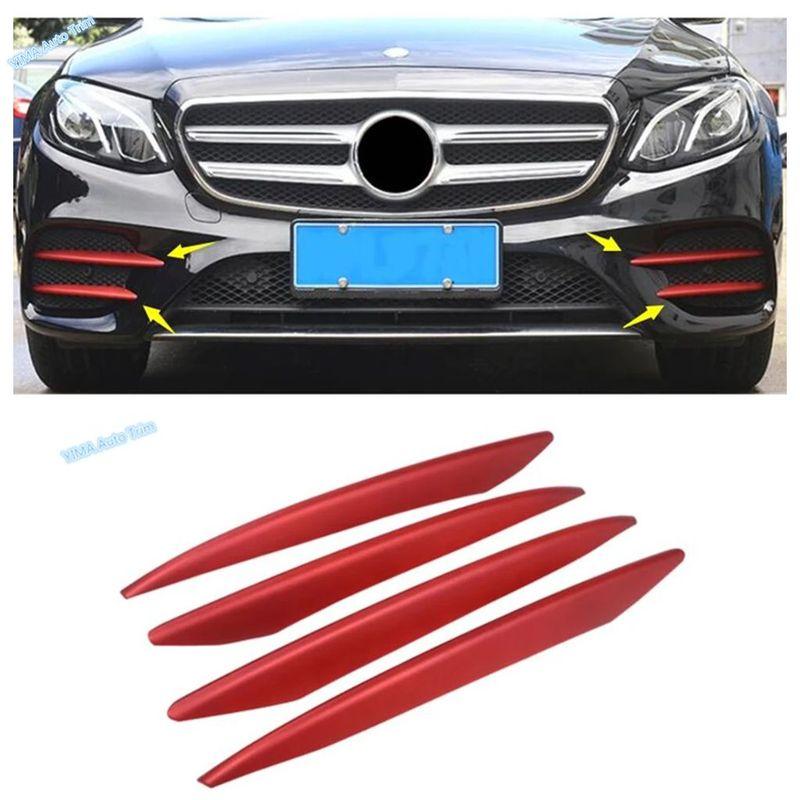 For Mercedes Benz E Class W213 Sport E260 E300 2016 2017 2018 Car Accessories Front Fog Lamp Strips Trim Cover Carbon Fiber