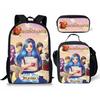 Descendants Laptop Backpack Set With Large Capacity For Students And Daily Use
