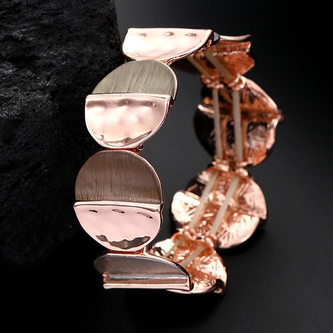 New Round Geometric Bracelet, Color Dripping Oil Environmentally Friendly Alloy Bracelet, Hand-painted Shape Women