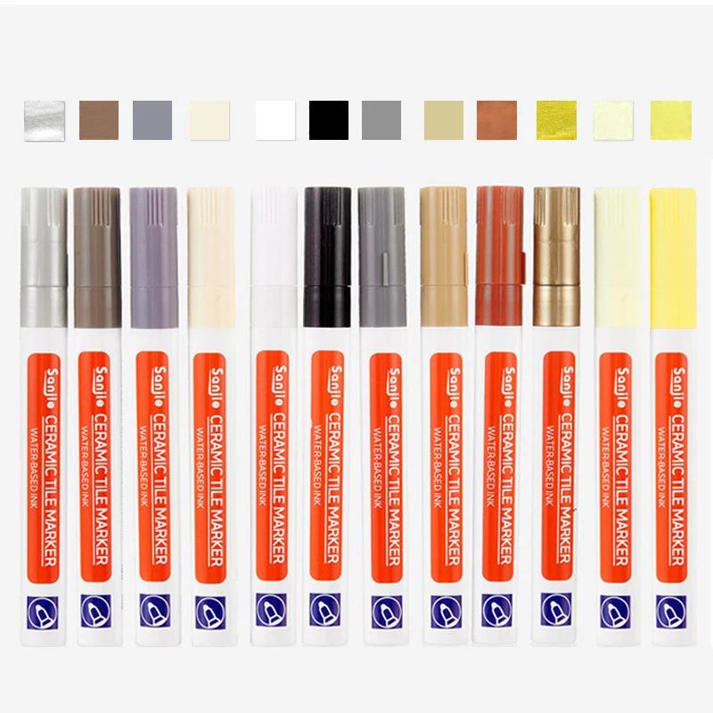 12 Color White Waterproof Tile Marker Grout Pen Kitchen Wall Seam Pen For Tiles Floor Bathroom Decontamination Seam Repair Tools