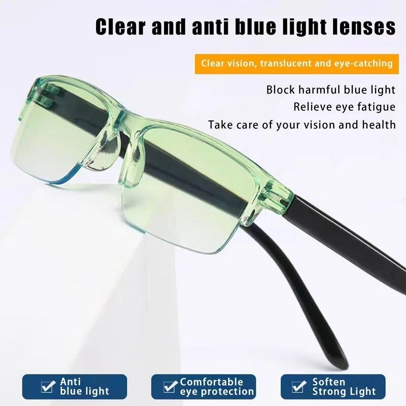 Fashion Presbyopia Glasses Ultra Clear Anti-Blue Light Black Technology Smart Zoom Glasses Optical Spectacle Computer Eyeglass