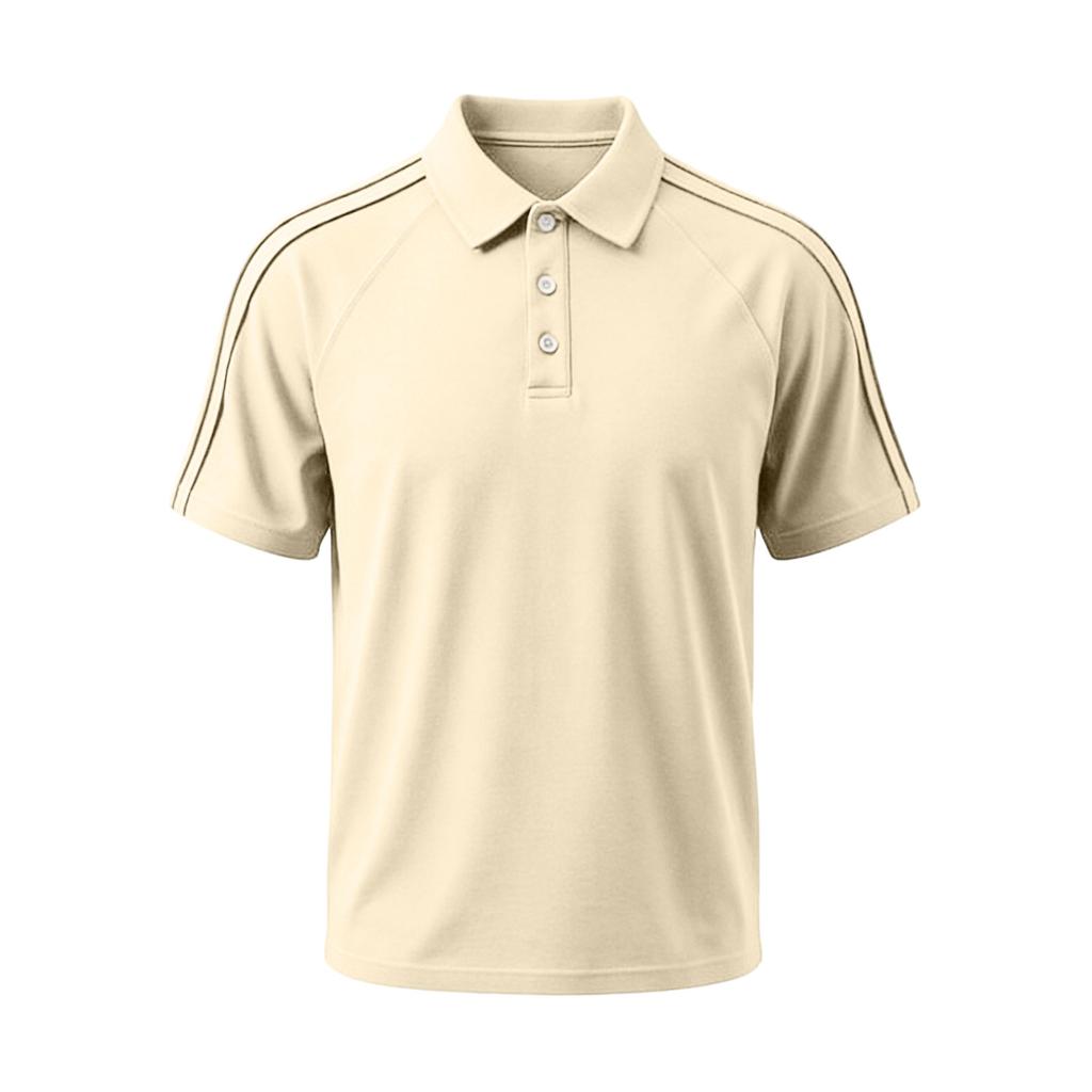 Men's Casual Lightweight Breathable Short Sleeve Polo Shirt with Classic Collar and Button Placket Suitable for Everyday Wear
