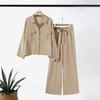 ZANZEA Women Long Sleeve Blouse and Pants Casual Two Piece Suit Sets