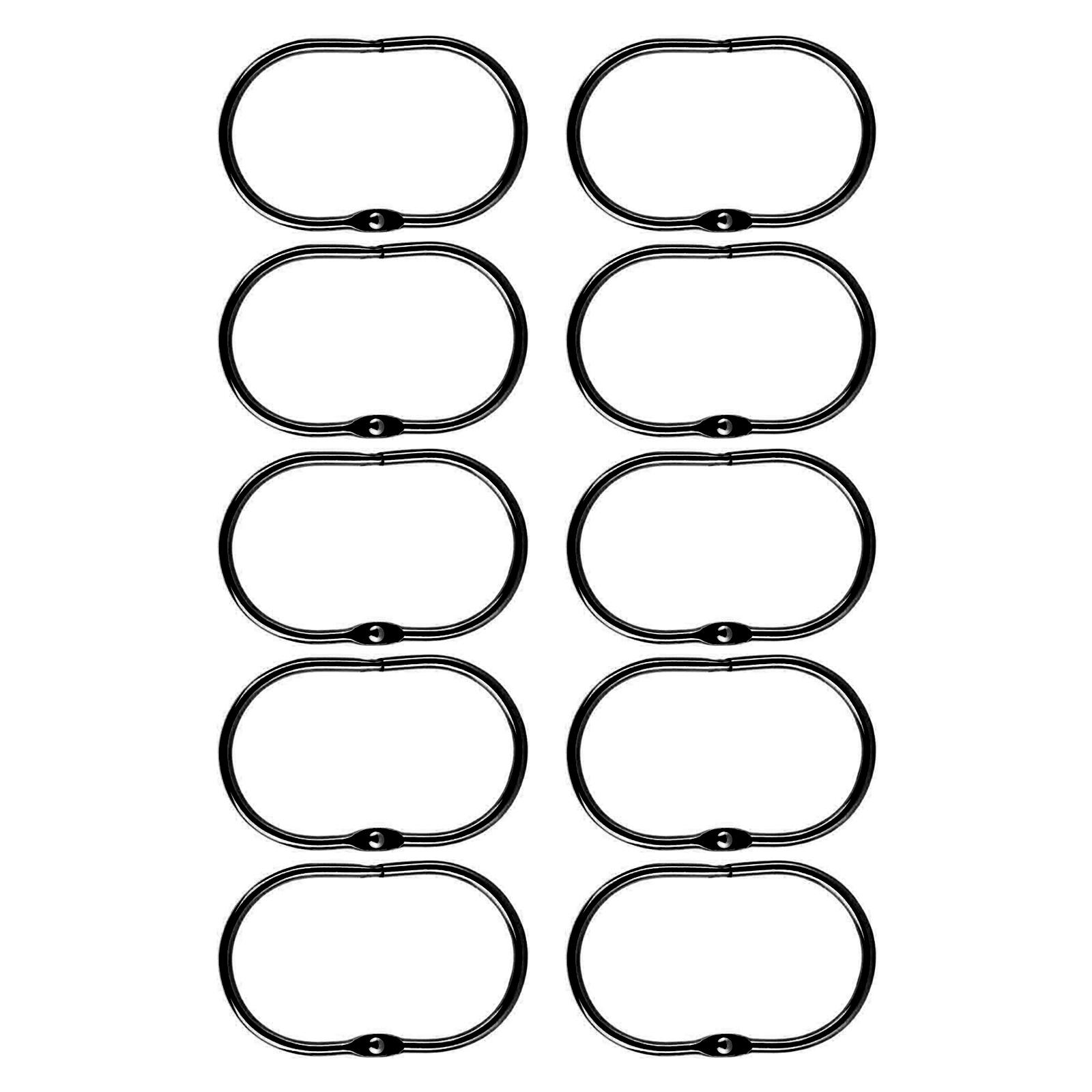 

Набор из 20 удобных крючков для шторки для душа, металлические подвесные кольца, многофункциональные держатели для шторки для душа для ванной комнаты чёрный