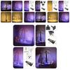 Beautifully Designed 55cm Led Birch Tree Light In White And Black With Warm White And Colorful Lighting For Holiday Cheer