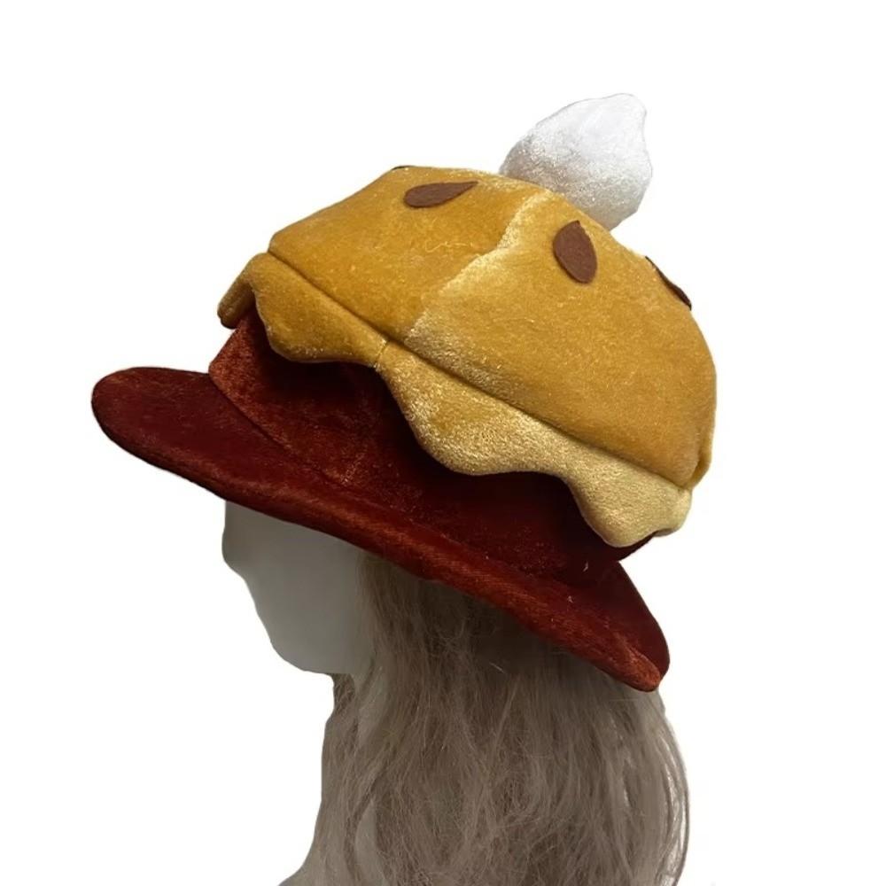 Creative Plush Cake Hat Cartoon Theme Event Hat Gift Pumpkin Pie Hat Carnivals