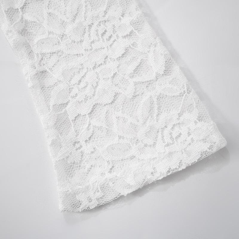 Giyu seksowna mini krótka sukienka damska jesienna koronkowa patchworkowa z długim rękawem odsłaniająca ramiona sukienka z odkrytymi plecami elegancka klubowa szata imprezowa