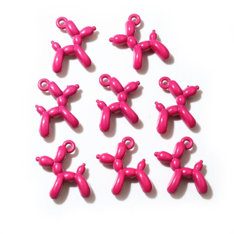 10pcs 19x14mm 3D Balloon Dog Metal Charms Pendant Multi-colors Mixed DIY Jewelry Making Findings Accessories Necklace Earring