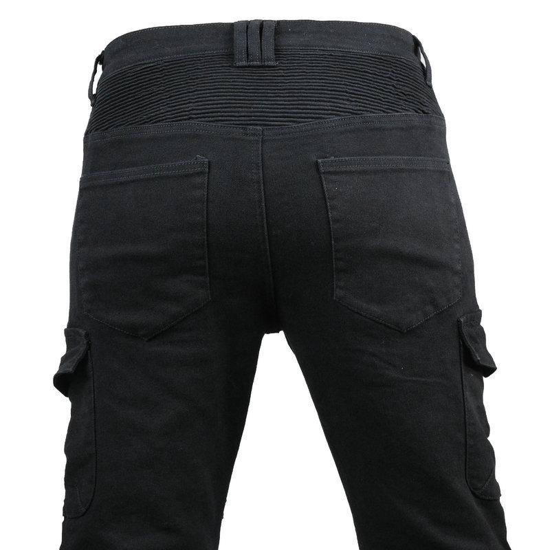 Herren Vier-Jahreszeiten Motorrad-Fahrjeans mit Schutzausrüstung, Lässiger Offroad-Reißverschluss-Stil, Sturzsichere Rennhose