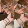 Geometric Zircon Circular Adjustable Bracelet With Cubic Zirconia For Fashionistas