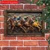 2d Flat 30*20cm Jockey Horse Racing Wooden Wall Art, Wooden Sign for Bedroom, Conference Hall, Outdoor Decoration, Home, Kitchen, Garden, Bedroom, Bar