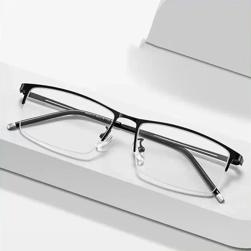 Mens Multifocal Eyeglasses Fashion Metal Frame Reading Glasses For Presbyopia Near Far Sight Business Eyewear To +4 0