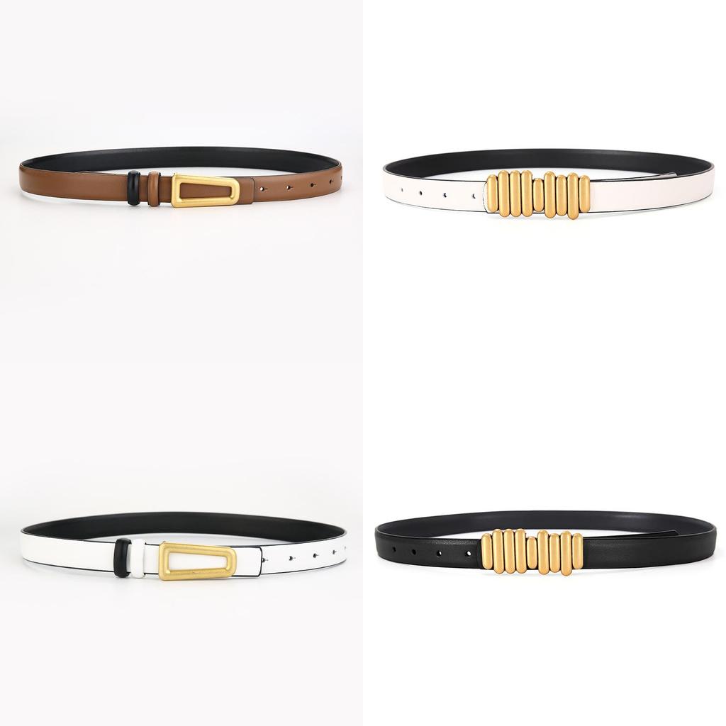 Womens Leather Belt Fashion Double Sided Business Casual Dress Waist Accessory For Office Wear
